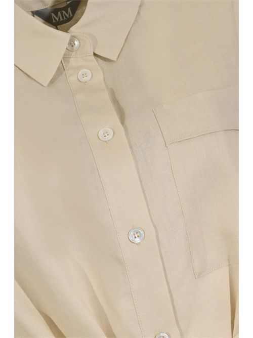 Abito chemisier MMLTABELLA in lino Latte MM Max Mara | 2616221068600011